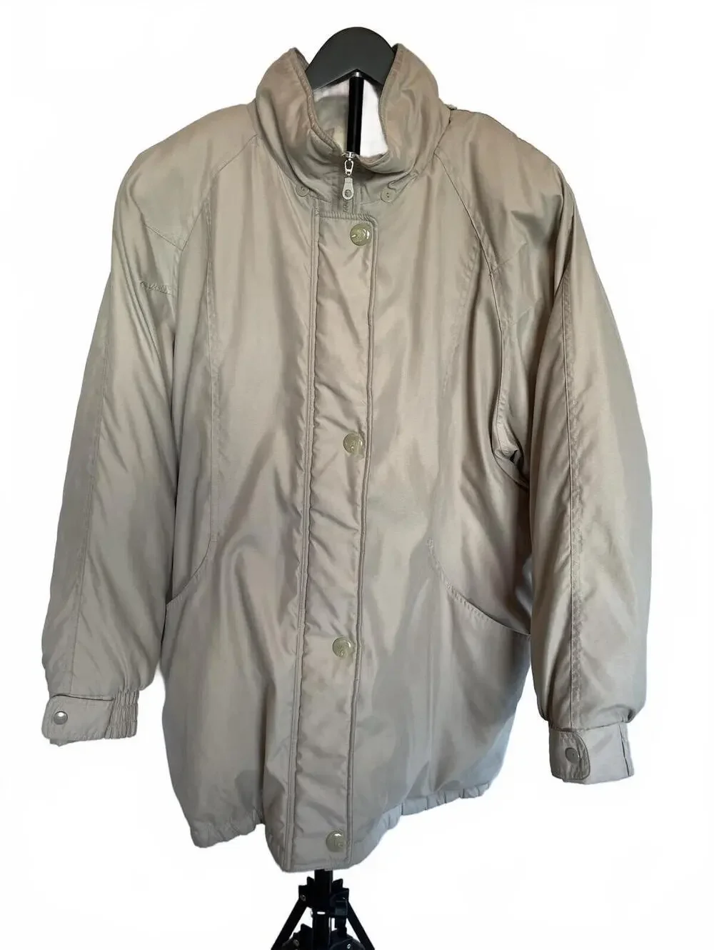 Vintage Men's Herman Kay Down To Earth Puffer Coat 2X Beige Duck Down Beige 90s